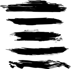Collection of black grunge brushes. Vector Grunge Brushes. Dirty Artistic Design Elements. Creative Design Elements.