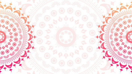Flower mandala background template. Gradient pattern for design, textile
