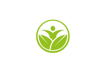 Creative Body Leaf Circle Logo