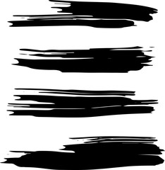 Collection of black grunge brushes. Vector Grunge Brushes. Dirty Artistic Design Elements. Creative Design Elements.