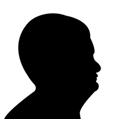 a man head silhouette vector