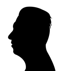 a man head silhouette vector