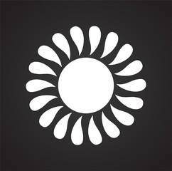 Sun icon on background for graphic and web design. Simple vector sign. Internet concept symbol for website button or mobile app.