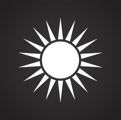 Sun icon on background for graphic and web design. Simple vector sign. Internet concept symbol for website button or mobile app.