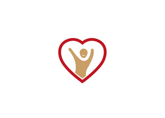 Creative Heart Happy Person Logo