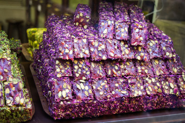 Traditional turkish delight rahat lokum