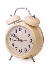 retro alarm clock isolated on the white background