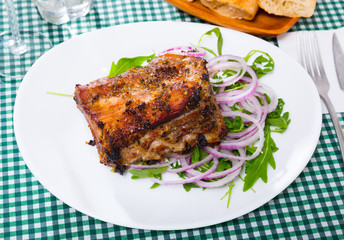 Roasted rack of pork