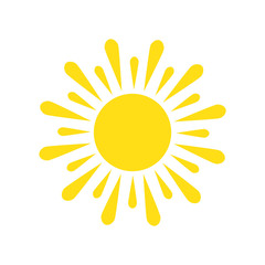 Sun icon on background for graphic and web design. Simple vector sign. Internet concept symbol for website button or mobile app.