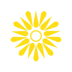 Sun icon on background for graphic and web design. Simple vector sign. Internet concept symbol for website button or mobile app.