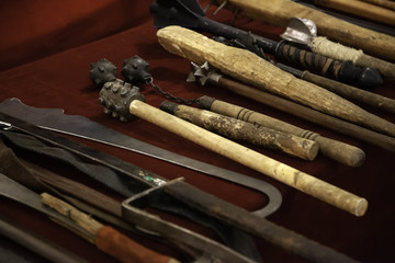 Medieval swords armor