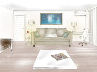 modern interior of a room