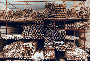 A group of PVC tubes