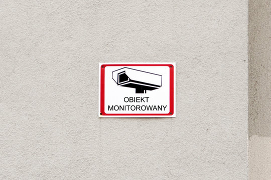 Tablica ostrzegawcza: Obiekt monitorowany