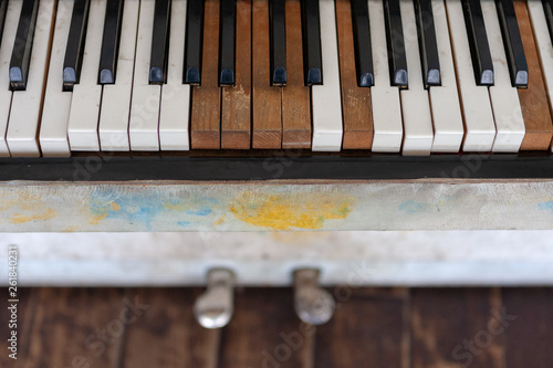 Broken Piano Key Abandoned Musical Instrument Keyboard