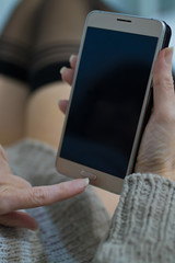 sexy woman with mobile phone