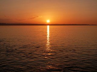 Naklejka premium sunset on the sea