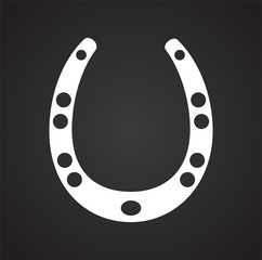 Horse shoe icon on background for graphic and web design. Simple vector sign. Internet concept symbol for website button or mobile app.