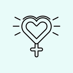 women's day, venus, gender, signs icon. Element of Feminism for mobile concept and web apps icon. Outline, thin line icon for website design and development, app