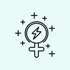 women's day, venus, female, power,sign icon. Element of Feminism for mobile concept and web apps icon. Outline, thin line icon for website design and development, app