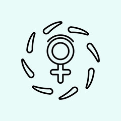 organization, venus, protest icon. Element of Feminism for mobile concept and web apps icon. Outline, thin line icon for website design and development, app development