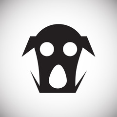 Masks icon on background for graphic and web design. Simple vector sign. Internet concept symbol for website button or mobile app.