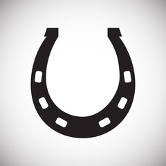 Horse shoe icon on background for graphic and web design. Simple vector sign. Internet concept symbol for website button or mobile app.