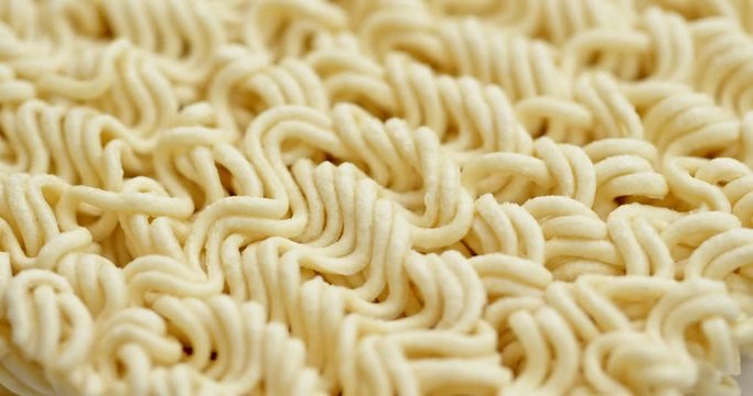 Close up of instant noodles