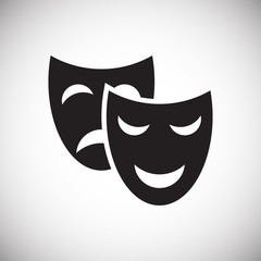 Masks icon on background for graphic and web design. Simple vector sign. Internet concept symbol for website button or mobile app.