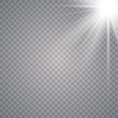 Sunlight on a transparent background.