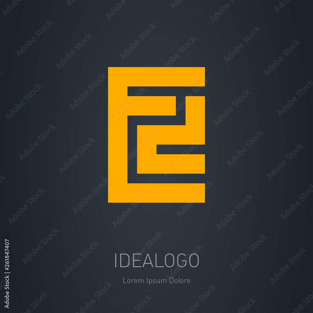 Poster ed - vector design element or icon. e and d initial logo. initial monogram logotype.