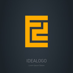 ED - Vector design element or icon. E and D initial logo. Initial monogram logotype.