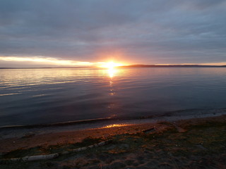 sunset over the sea