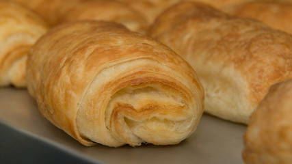 Puff pastry rolls, fresh sweet pastries