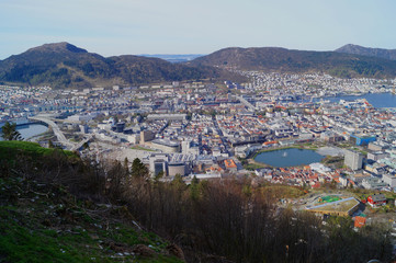 Naklejka premium Die Stadt Bergen in Norwegen 