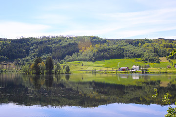 Obraz premium Lake landscape in Norway