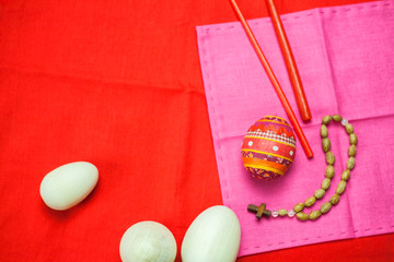 Easter postcard with copy space