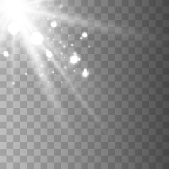 Sunlight on a transparent background.