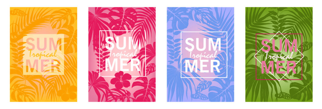 Tropical summer, template for poster