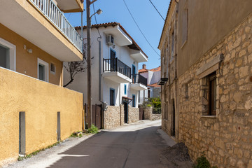  Old Houses in the historical town of Afytos, Kassandra, Chalkidiki, Central Macedonia, Greece