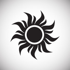 Sun icon on background for graphic and web design. Simple vector sign. Internet concept symbol for website button or mobile app.