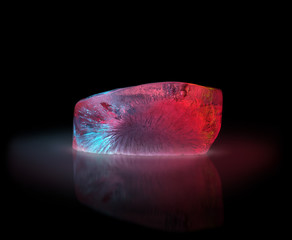 Glowing ice crystal