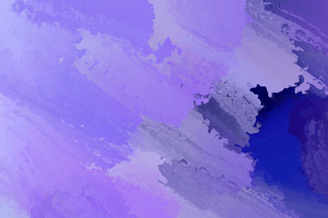 Abstract art illustration of purple and lilac color. Wide textured brushstroke. Digital painting.