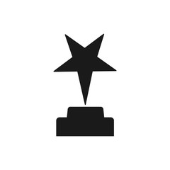 Star award vector icon. Simple illustration of star award icon isolated on white background