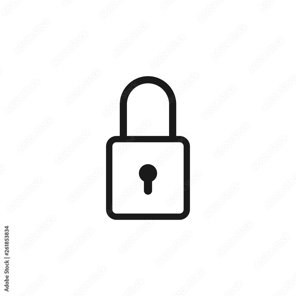 Aufkleber lock icon vector. padlock icon. line security symbol. trendy flat outline ui sign design. linear gra