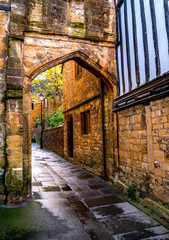 Medieval Architecture of Sherborne in Dorset County in England