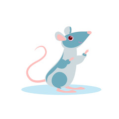 rat standing on its hind legs. Symbol of Chinese new year. Vector