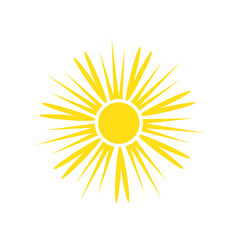 Sun icon on background for graphic and web design. Simple vector sign. Internet concept symbol for website button or mobile app.