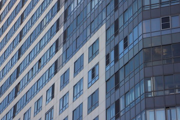 Fragment of the wall of facade of office building - texture for the background
