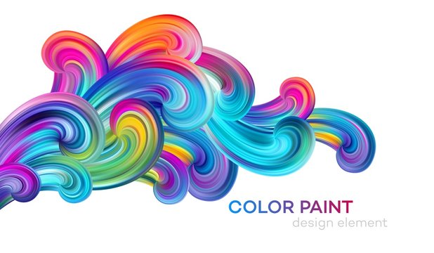 Modern colorful flow poster. Wave Liquid shape color paint. Art design for your design project. Vector illustration